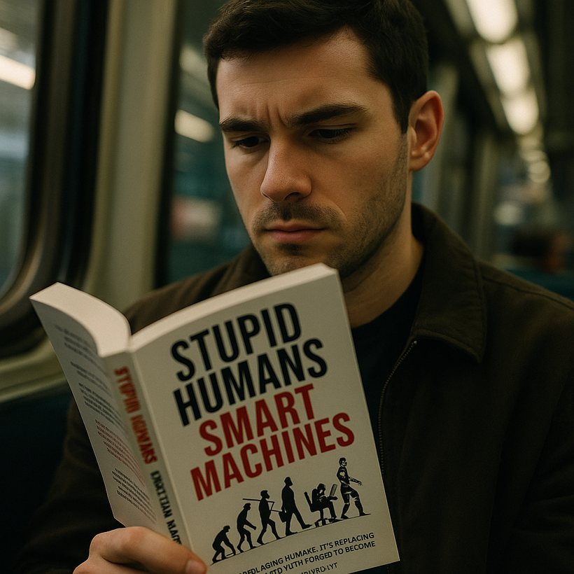 Reader with the book in a cabin