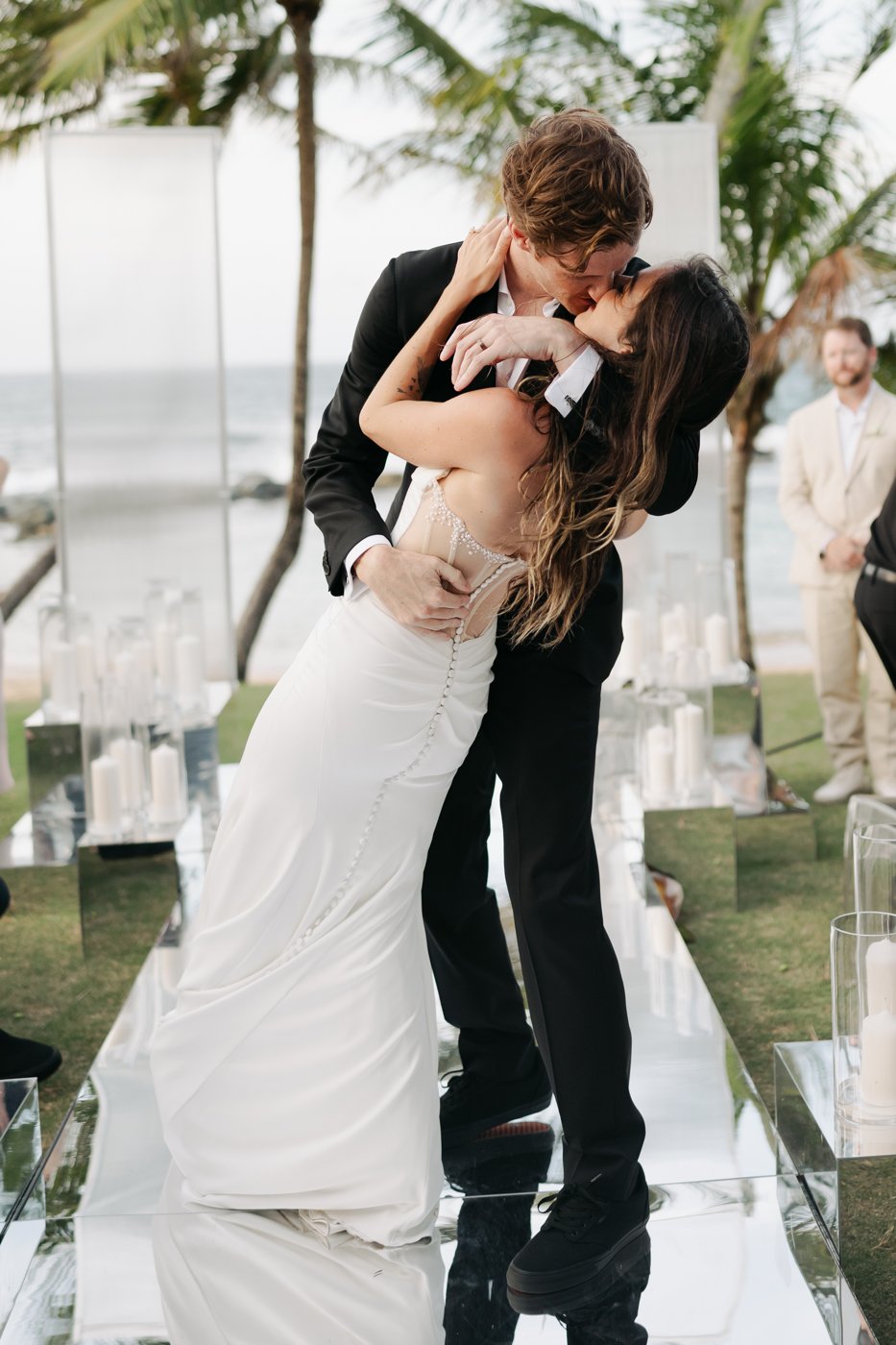 Christian and Shoshanna on their wedding day
